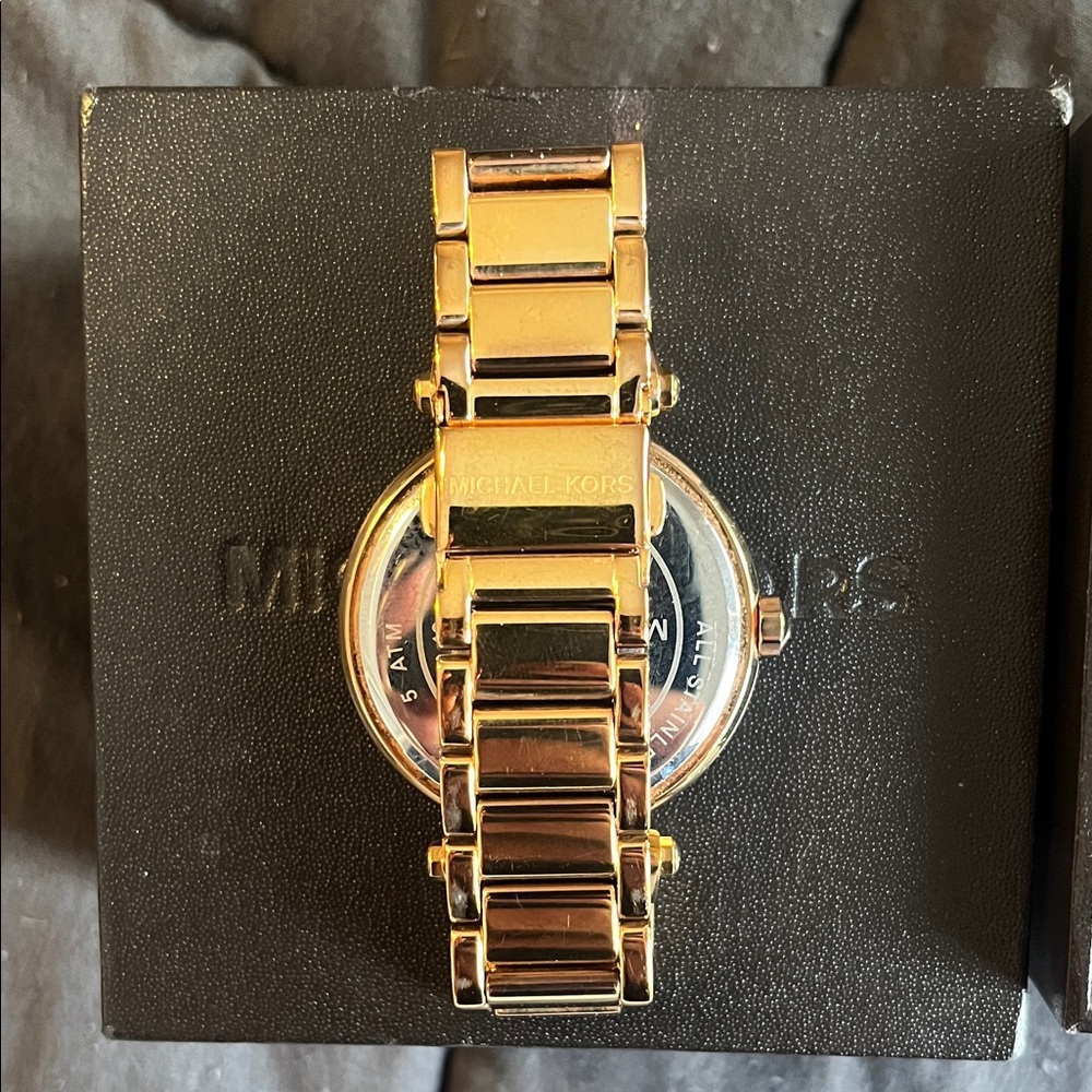 Michael Kors Gold-Tone Watch with Crystal Bezel - Picture 4 of 6